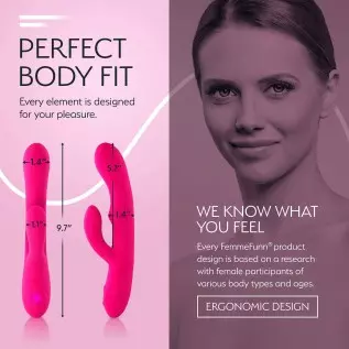 Femme Funn Ultra Rabbit Vibrator Dildo - 7 Speeds & USB Rechargeable - Clit Stimulator Rabbit Dildo for Women (Pink) Femme Funn Ultra Rabbit Vibrator Dildo - 7 Speeds & USB Rechargeable - Clit Stimulator Rabbit Dildo for Women (Pink)