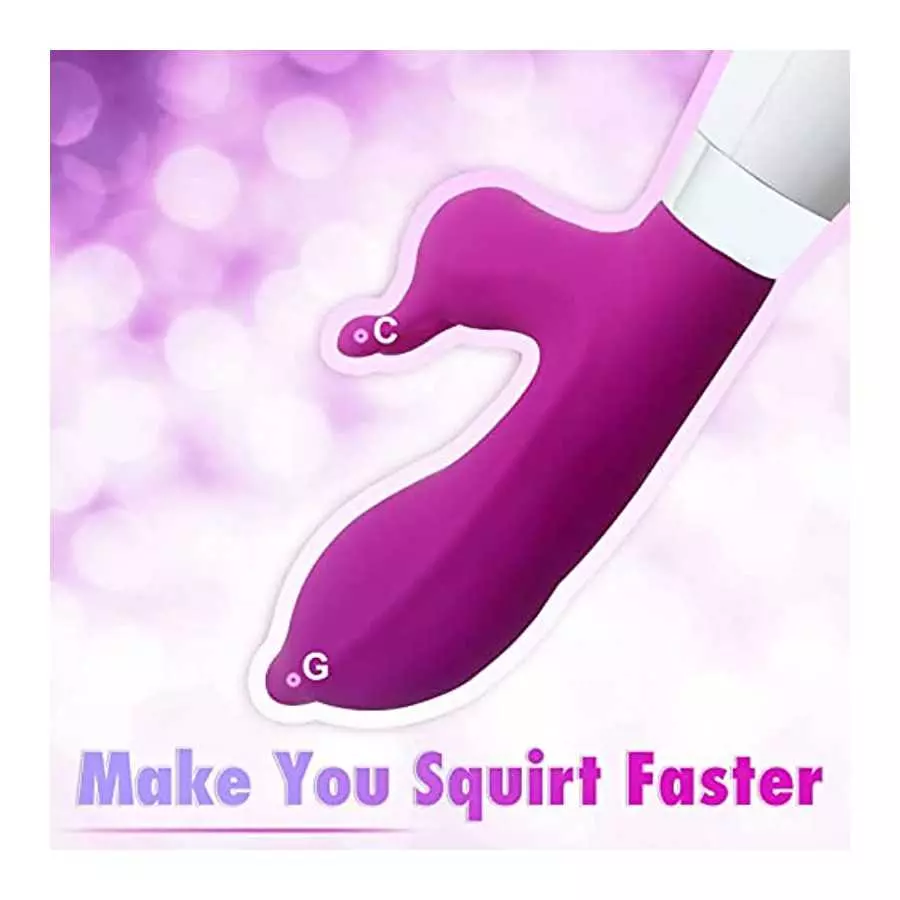 Rabbit Vibrator Realistic Dildo for Beginners, G Spot Vibrator Clitoral Stimulator with 10 Vibrations Bunny Ears, Vagina Clitora