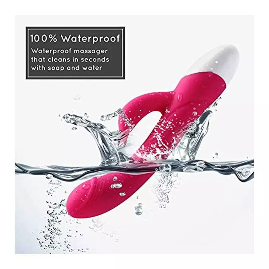 JOYME-G Spot Rabbit Vibrator with Heating Function, Rose Sex Toys for Clitoris G-spot Stimulation,Dual Motor Stimulator for Wome
