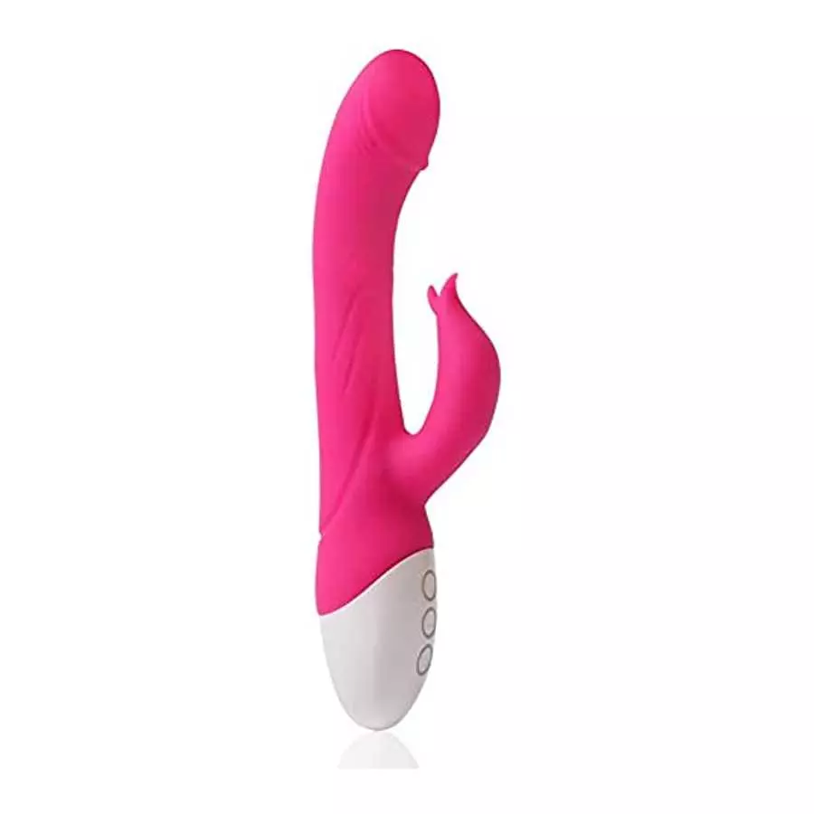JOYME-G Spot Rabbit Vibrator with Heating Function, Rose Sex Toys for Clitoris G-spot Stimulation,Dual Motor Stimulator for Wome