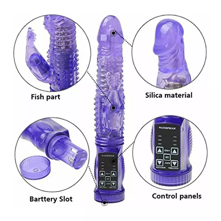 Rabbit Vibrator G-spot Dildo Vibe Waterproof Massager Sex Toys for Women Female