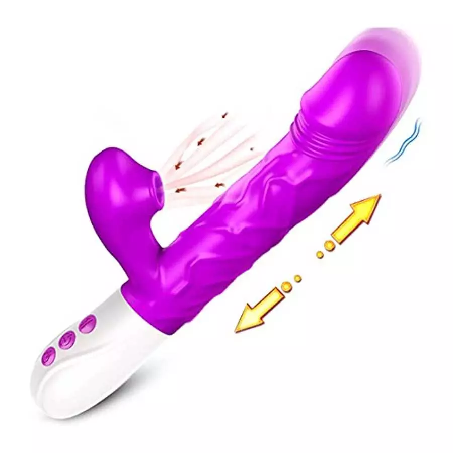 Thrusting Rabbit Vibrator for Women, G Spot Dildo Vibrator 3 Thrusting Rotating and 7 Clitoris Stimulator Vibrator 3 in 1 Rechar Thrusting Rabbit Vibrator for Women, G Spot Dildo Vibrator 3 Thrusting Rotating and 7 Clitoris Stimulator Vibrator 3 in 1 Rechar