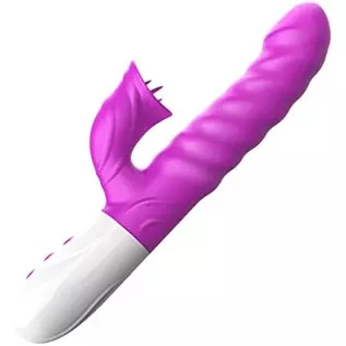 Rabbit Vibrator - 9.8" Triple Action G Spot Vibrator with Independent Clitoral Stimulator, 10 Patterns, Rechargeable Sex Toys fo