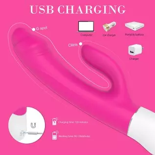 G-Spot Rabbit Vibrator,9 Vibrating Rabbit Dildo Vibrator for Women Masturbation, Waterproof Rechargeable Adult Sex Toys Silicone