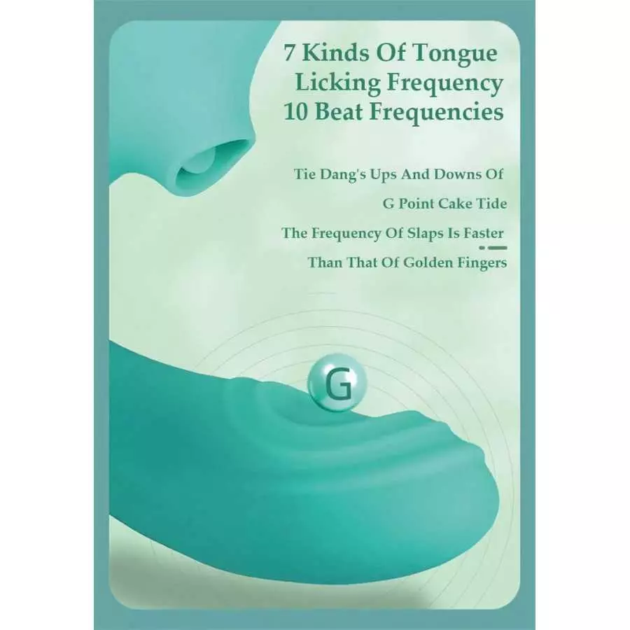 Double Stimulation Tongue Licking Vibrator Wearble (Wearble - Pink), 1.0 Count