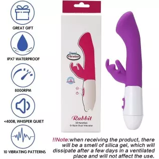 Rechargeable Rabbit Vibrator for Women Sex Toys for Clitoris G-spot Stimulation 10 Powerful Vibrations Dual Motor Stimulator for Rechargeable Rabbit Vibrator for Women Sex Toys for Clitoris G-spot Stimulation 10 Powerful Vibrations Dual Motor Stimulator for