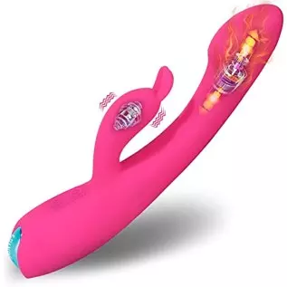 Rabbit Vibrator Sex Toys for Women Clitoris Stimulation with 9 Powerful Vibrations, Rosenine Rechargeable 2 in 1 Clit Anal Stimu
