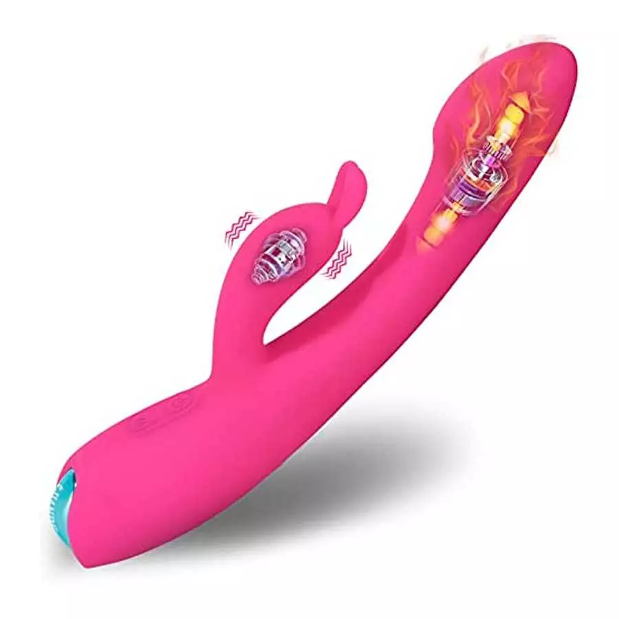 Rabbit Vibrator Sex Toys for Women Clitoris Stimulation with 9 Powerful Vibrations, Rosenine Rechargeable 2 in 1 Clit Anal Stimu Rabbit Vibrator Sex Toys for Women Clitoris Stimulation with 9 Powerful Vibrations, Rosenine Rechargeable 2 in 1 Clit Anal Stimu