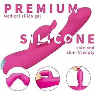 Rabbit Vibrator Sex Toys for Women Clitoris Stimulation with 9 Powerful Vibrations, Rosenine Rechargeable 2 in 1 Clit Anal Stimu Rabbit Vibrator Sex Toys for Women Clitoris Stimulation with 9 Powerful Vibrations, Rosenine Rechargeable 2 in 1 Clit Anal Stimu