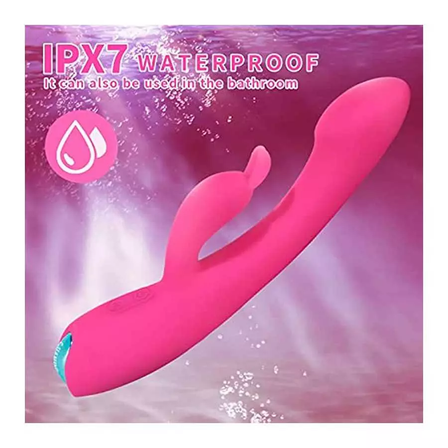 Rabbit Vibrator Sex Toys for Women Clitoris Stimulation with 9 Powerful Vibrations, Rosenine Rechargeable 2 in 1 Clit Anal Stimu