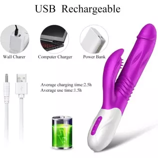 EVERDRAGON G Spot Rabbit Vibrator for Women Bunny Ears for Clitoris G-spot Stimulation,Waterproof Vibrator with 7 Powerful Vibra EVERDRAGON G Spot Rabbit Vibrator for Women Bunny Ears for Clitoris G-spot Stimulation,Waterproof Vibrator with 7 Powerful Vibra