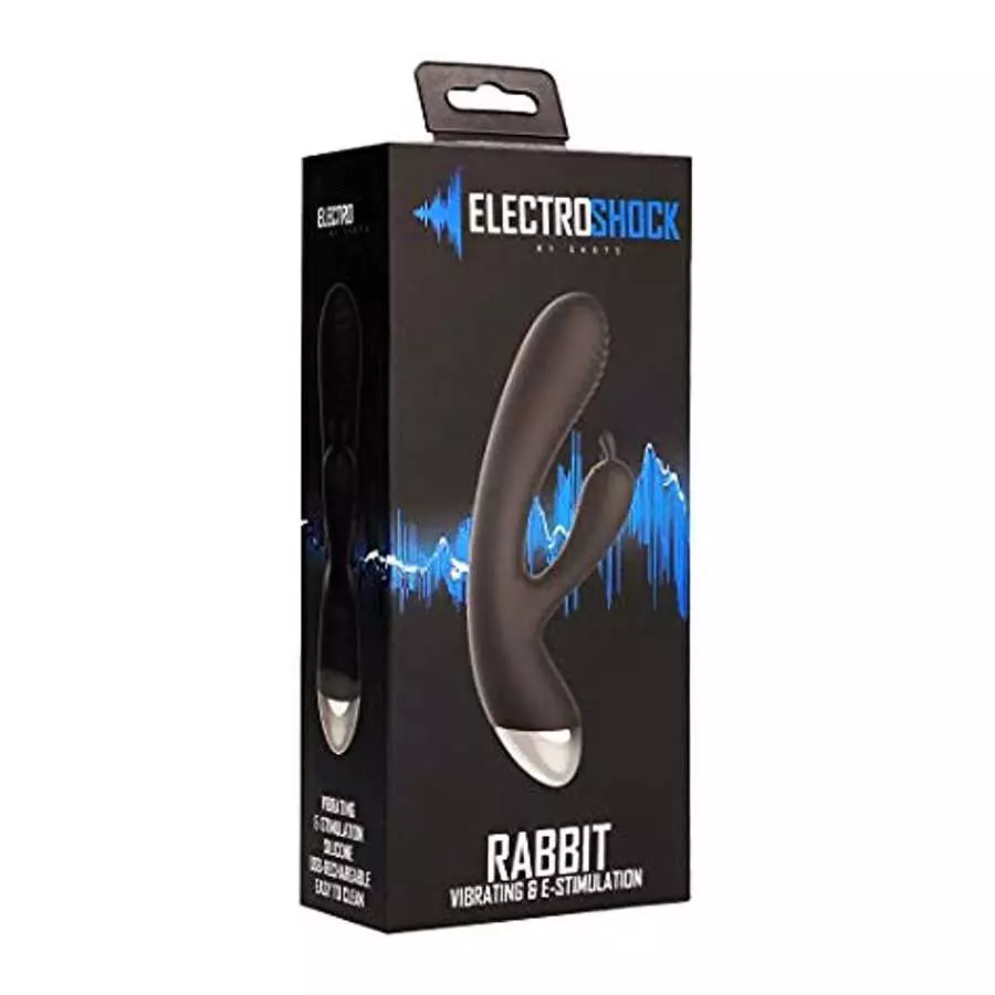 ElectroShock E-Stim Rabbit Vibrator Blk