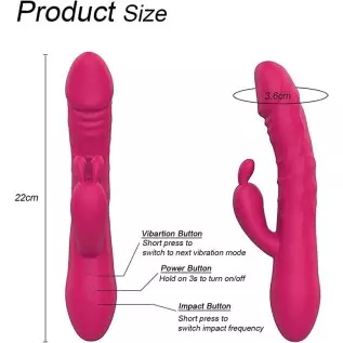 G Spot Rabbit Vibrator with Heating Function, Sex Toys for Clitoris G-spot Stimulation,Waterproof Dildo Vibrator with 9 Powerful G Spot Rabbit Vibrator with Heating Function, Sex Toys for Clitoris G-spot Stimulation,Waterproof Dildo Vibrator with 9 Powerful