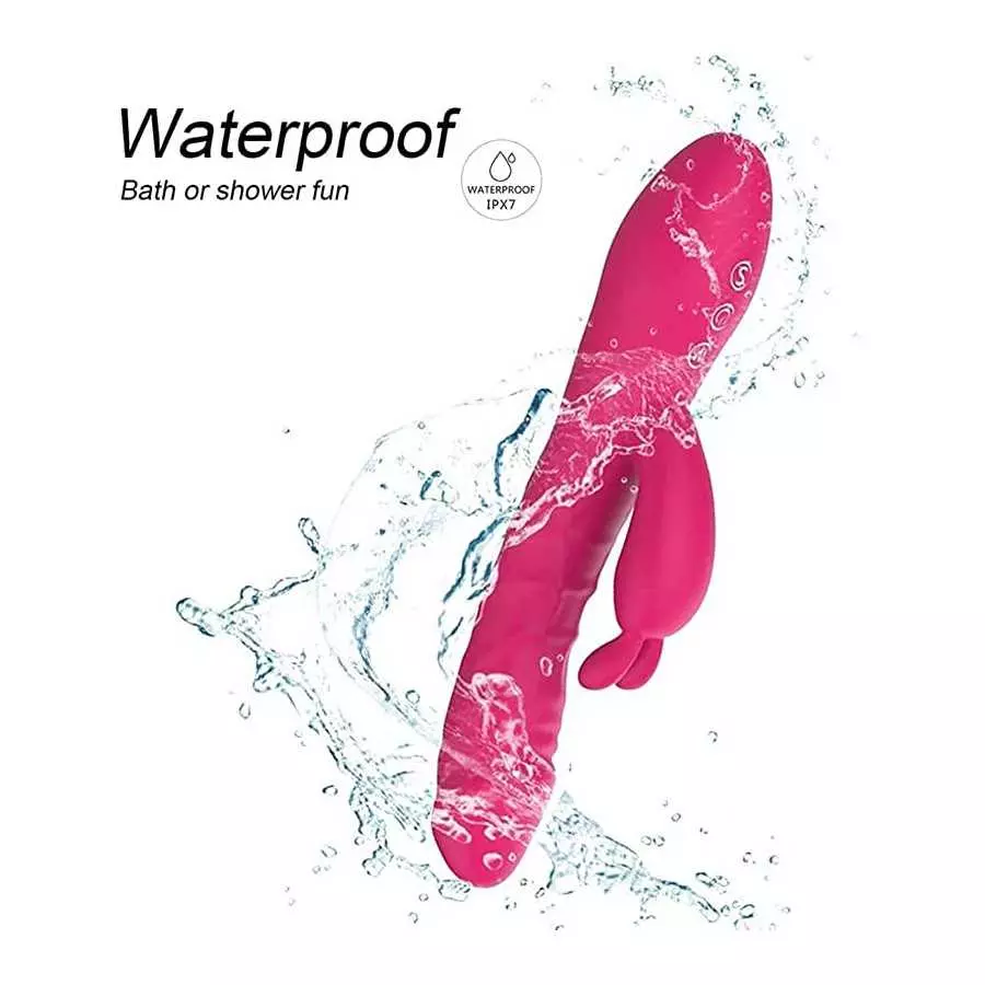 G Spot Rabbit Vibrator with Heating Function, Sex Toys for Clitoris G-spot Stimulation,Waterproof Dildo Vibrator with 9 Powerful