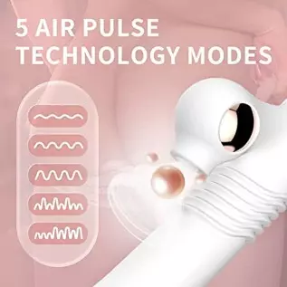 Rabbit Vibrator Thrusting Sex Dildo, Vibrating Wand for Her Pleasure with 6 Vibration & 5 Pulsating & 3 Telescopic & Smart Heati Rabbit Vibrator Thrusting Sex Dildo, Vibrating Wand for Her Pleasure with 6 Vibration & 5 Pulsating & 3 Telescopic & Smart Heati