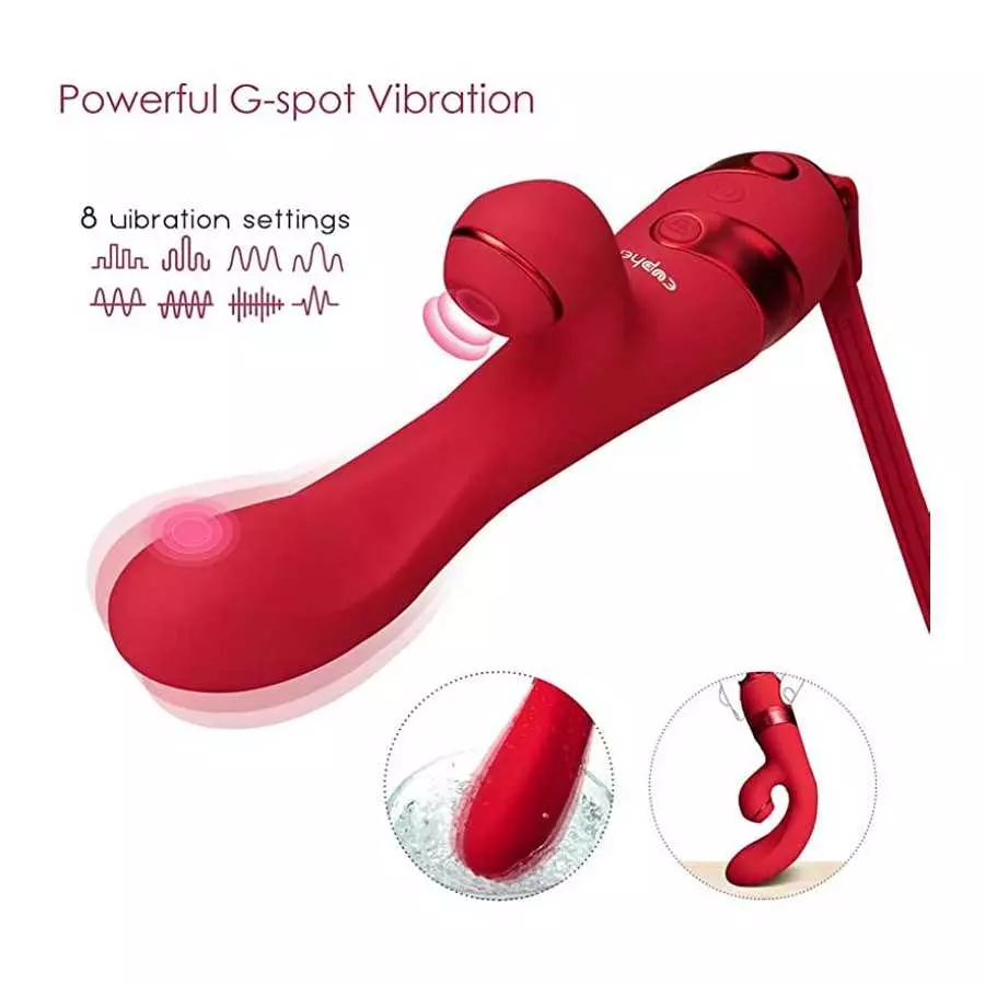 Rabbit Vibrator for Women, Pulsating Clitoral Vibrator Rechargeable with 10 Modes for Vagina Clit Stimulation, Detachable Silico