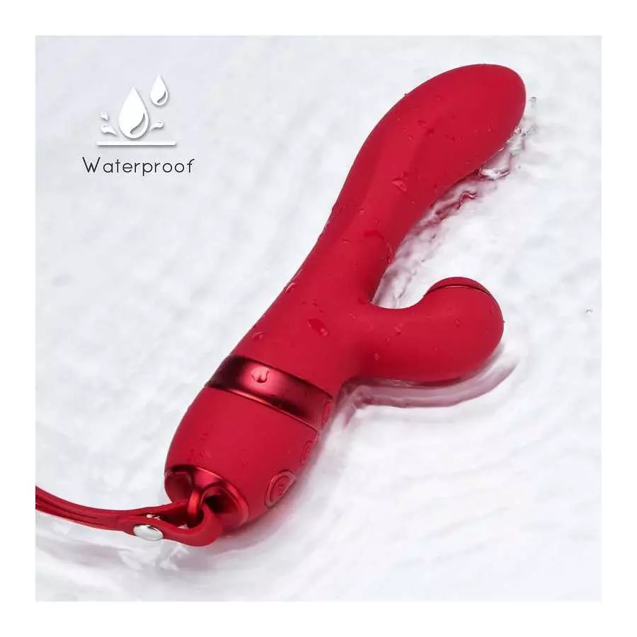 Rabbit Vibrator for Women, Pulsating Clitoral Vibrator Rechargeable with 10 Modes for Vagina Clit Stimulation, Detachable Silico