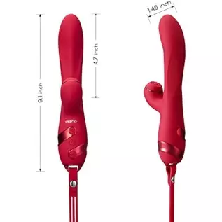 Rabbit Vibrator for Women, Pulsating Clitoral Vibrator Rechargeable with 10 Modes for Vagina Clit Stimulation, Detachable Silico