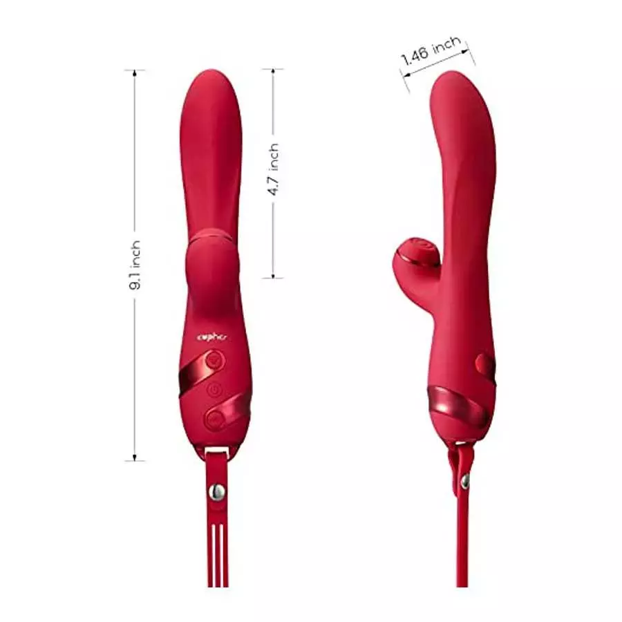 Rabbit Vibrator for Women, Pulsating Clitoral Vibrator Rechargeable with 10 Modes for Vagina Clit Stimulation, Detachable Silico