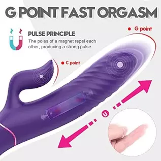 SKSBTF Thrusting Rabbit Vibrator,G Spot Rabbit Vibrator with Heating Function 9 Vibration Modes Thrusting Vibrator Waterproof Cl SKSBTF Thrusting Rabbit Vibrator,G Spot Rabbit Vibrator with Heating Function 9 Vibration Modes Thrusting Vibrator Waterproof Cl