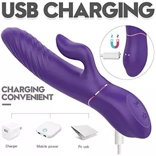 SKSBTF Thrusting Rabbit Vibrator,G Spot Rabbit Vibrator with Heating Function 9 Vibration Modes Thrusting Vibrator Waterproof Cl SKSBTF Thrusting Rabbit Vibrator,G Spot Rabbit Vibrator with Heating Function 9 Vibration Modes Thrusting Vibrator Waterproof Cl