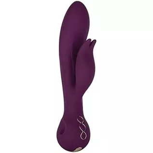 CalExotics Obsession Desire Vibrator – Premium Rechargeable Silicone Rabbit Massager Sex Toy for Women - Purple