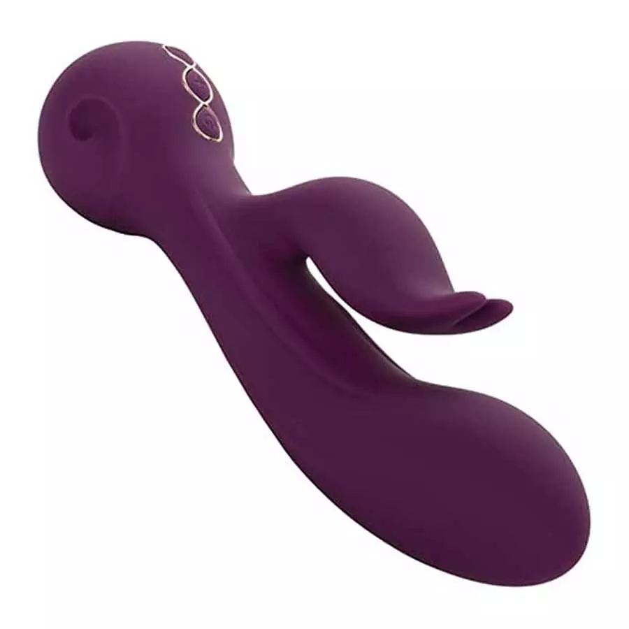 CalExotics Obsession Desire Vibrator – Premium Rechargeable Silicone Rabbit Massager Sex Toy for Women - Purple