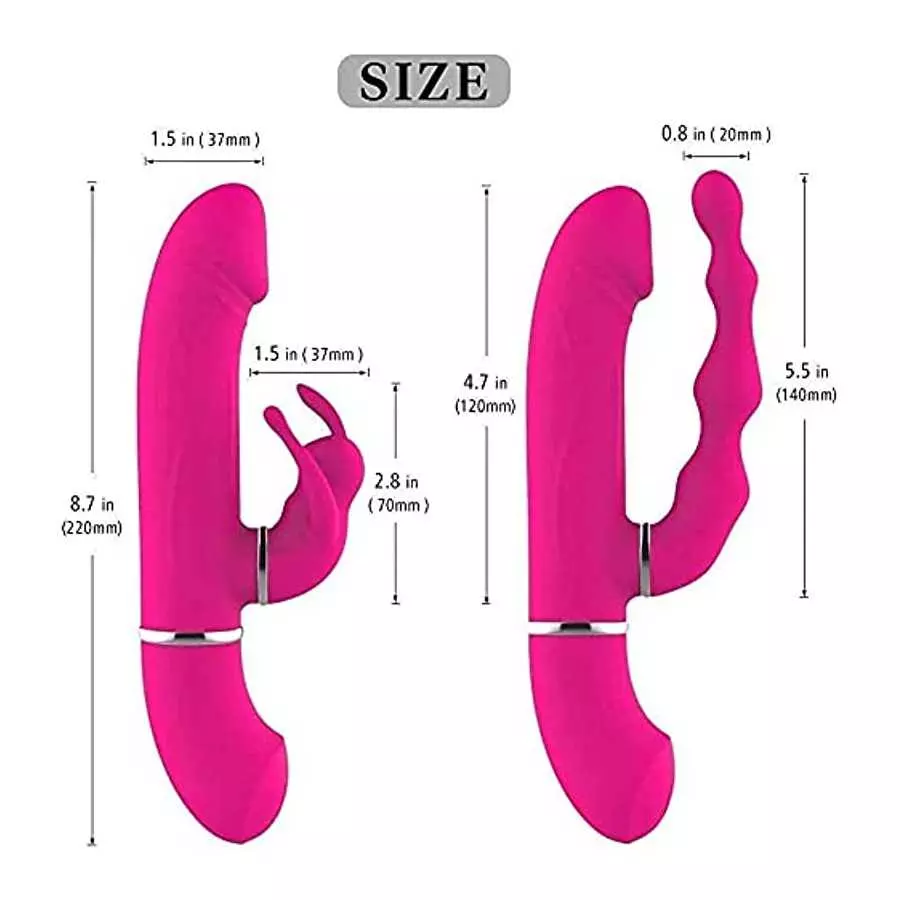 Rabbit Vibrator Vibrator Dildo for Women,G Spot Vibrator, Realistic Anal Vibrating Dildo for Women Clitoral G Spot Stimulation,A