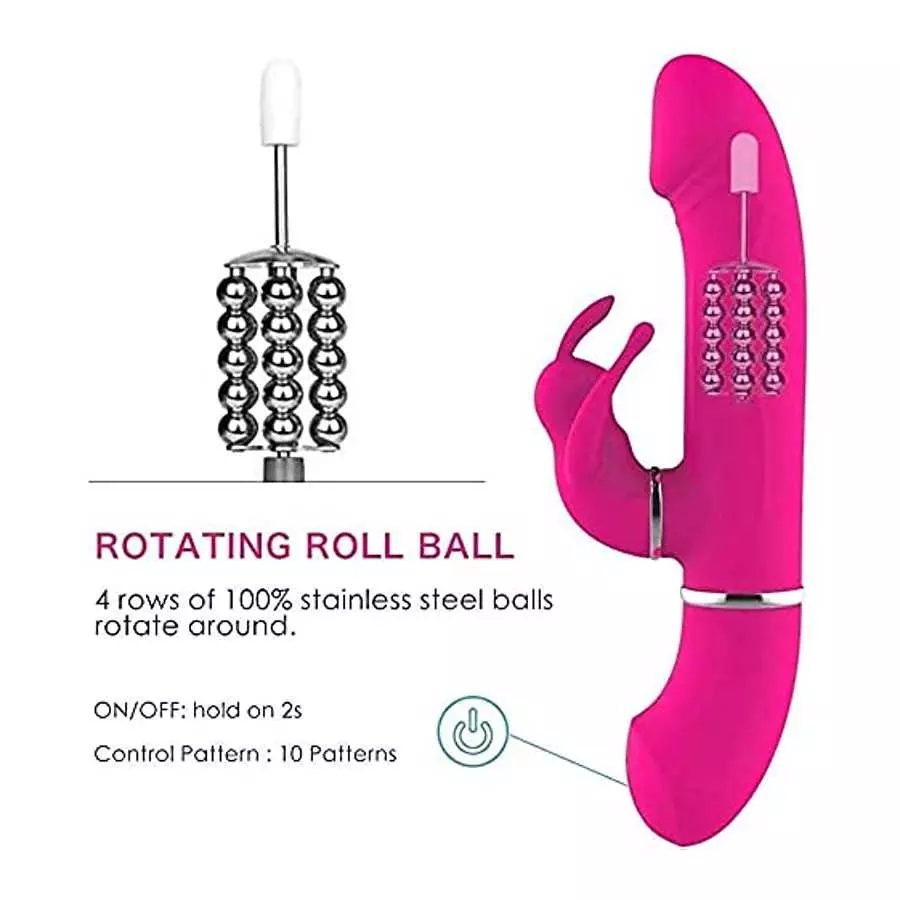 Rabbit Vibrator Vibrator Dildo for Women,G Spot Vibrator, Realistic Anal Vibrating Dildo for Women Clitoral G Spot Stimulation,A