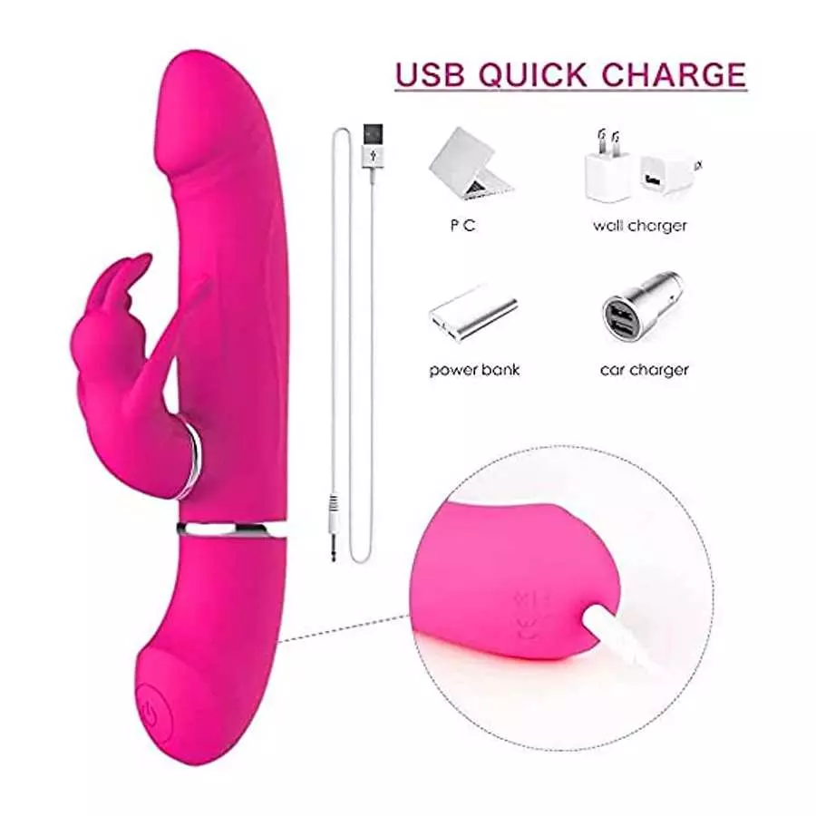 Rabbit Vibrator Vibrator Dildo for Women,G Spot Vibrator, Realistic Anal Vibrating Dildo for Women Clitoral G Spot Stimulation,A