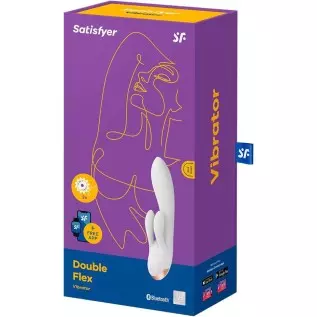 Satisfyer Double Flex Rabbit Vibrator with App Control - G-Spot, Clitoris and Labia Stimulation - Compatible with Satisfyer App, Satisfyer Double Flex Rabbit Vibrator with App Control - G-Spot, Clitoris and Labia Stimulation - Compatible with Satisfyer App,