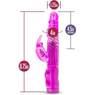 B Yours Beginners Bunny - Mini Triple Action Vibrator - Dual Clitoris and G Spot Pleasure - Rotating Beads, Gyrating Shaft, Flex B Yours Beginners Bunny - Mini Triple Action Vibrator - Dual Clitoris and G Spot Pleasure - Rotating Beads, Gyrating Shaft, Flex