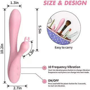 Dildo Rabbit Vibrator for Women, Vibrator Adult Sensory Toys G Spot Sex Toy with 3 Telescopic & 10 Vibration Modes, Adult Sex To Dildo Rabbit Vibrator for Women, Vibrator Adult Sensory Toys G Spot Sex Toy with 3 Telescopic & 10 Vibration Modes, Adult Sex To