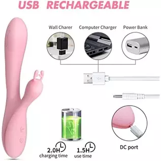 Dildo Rabbit Vibrator for Women, Vibrator Adult Sensory Toys G Spot Sex Toy with 3 Telescopic & 10 Vibration Modes, Adult Sex To Dildo Rabbit Vibrator for Women, Vibrator Adult Sensory Toys G Spot Sex Toy with 3 Telescopic & 10 Vibration Modes, Adult Sex To