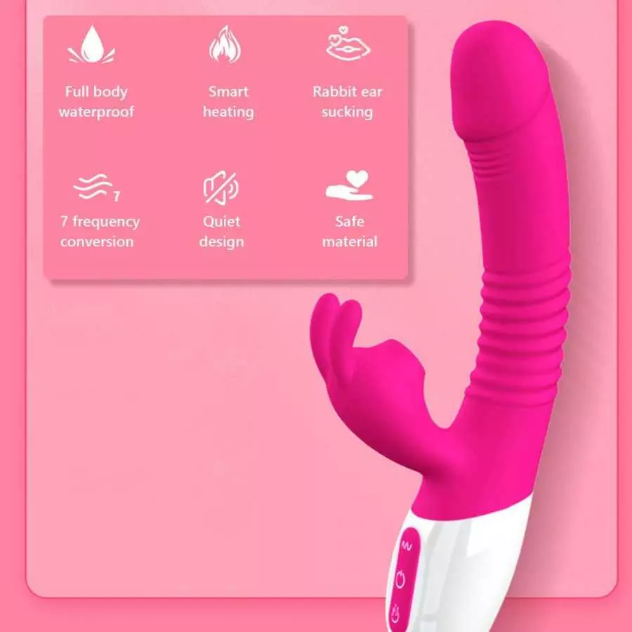 2022 New G-spot Rabbit Vibrator Female Penis, Rabbit Ear Licking Tongue Clitoris Stimulator Vibrating Penis Adult Sex Toy & Coup