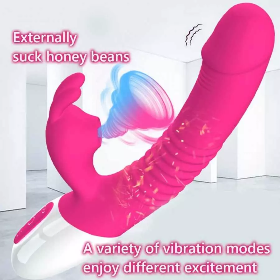2022 New G-spot Rabbit Vibrator Female Penis, Rabbit Ear Licking Tongue Clitoris Stimulator Vibrating Penis Adult Sex Toy & Coup