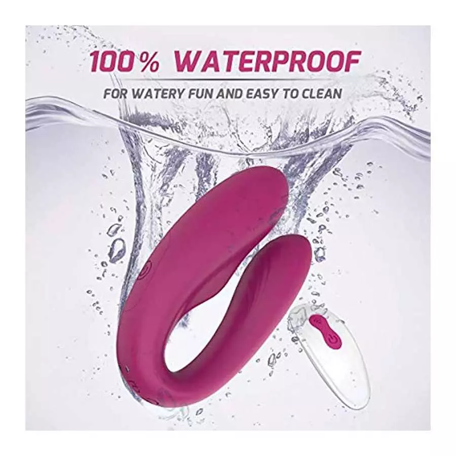 Rechargeable Couples Clitoral Vibrator G-Spot, Adult Sex Toy for Women Solo Play (CP-Wine)