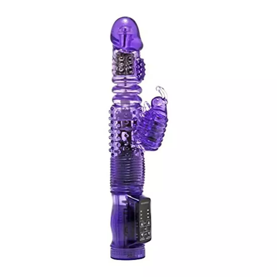 Trinity Vibes Thrusting Purple Rabbit Vibrator, (AE502) Trinity Vibes Thrusting Purple Rabbit Vibrator, (AE502)