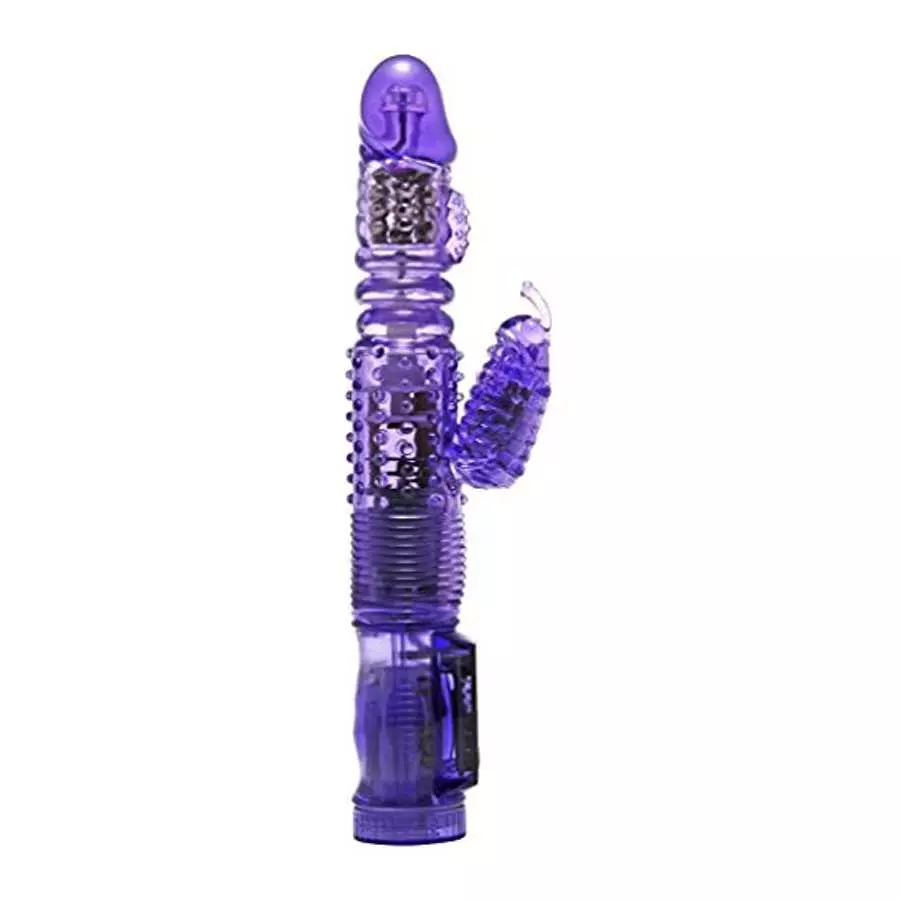 Trinity Vibes Thrusting Purple Rabbit Vibrator, (AE502)
