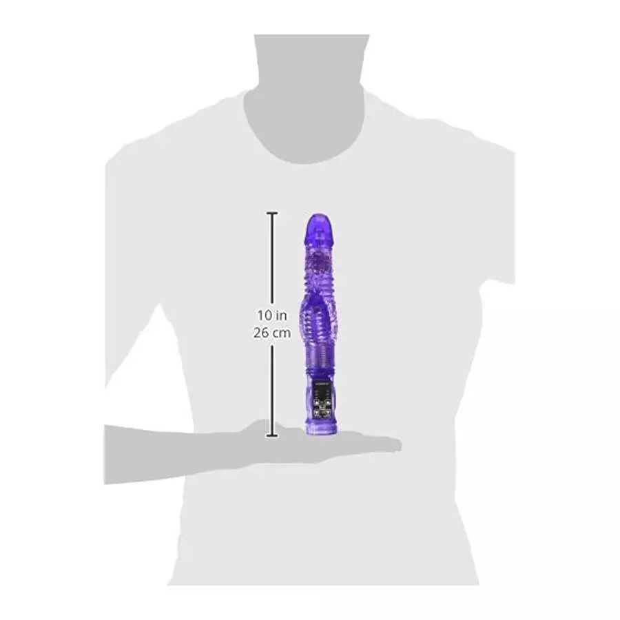 Trinity Vibes Thrusting Purple Rabbit Vibrator, (AE502)