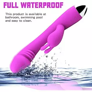 URROA Thrusting Rabbit Vibrator Sex Toys for Women, Waterproof Clitoral Stimulator, Suitable for Women,Men and Couple,Pink