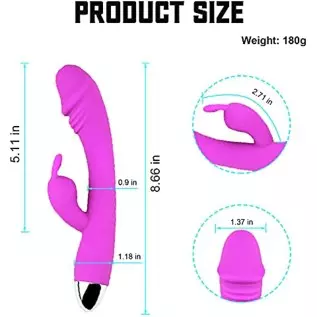 URROA Thrusting Rabbit Vibrator Sex Toys for Women, Waterproof Clitoral Stimulator, Suitable for Women,Men and Couple,Pink