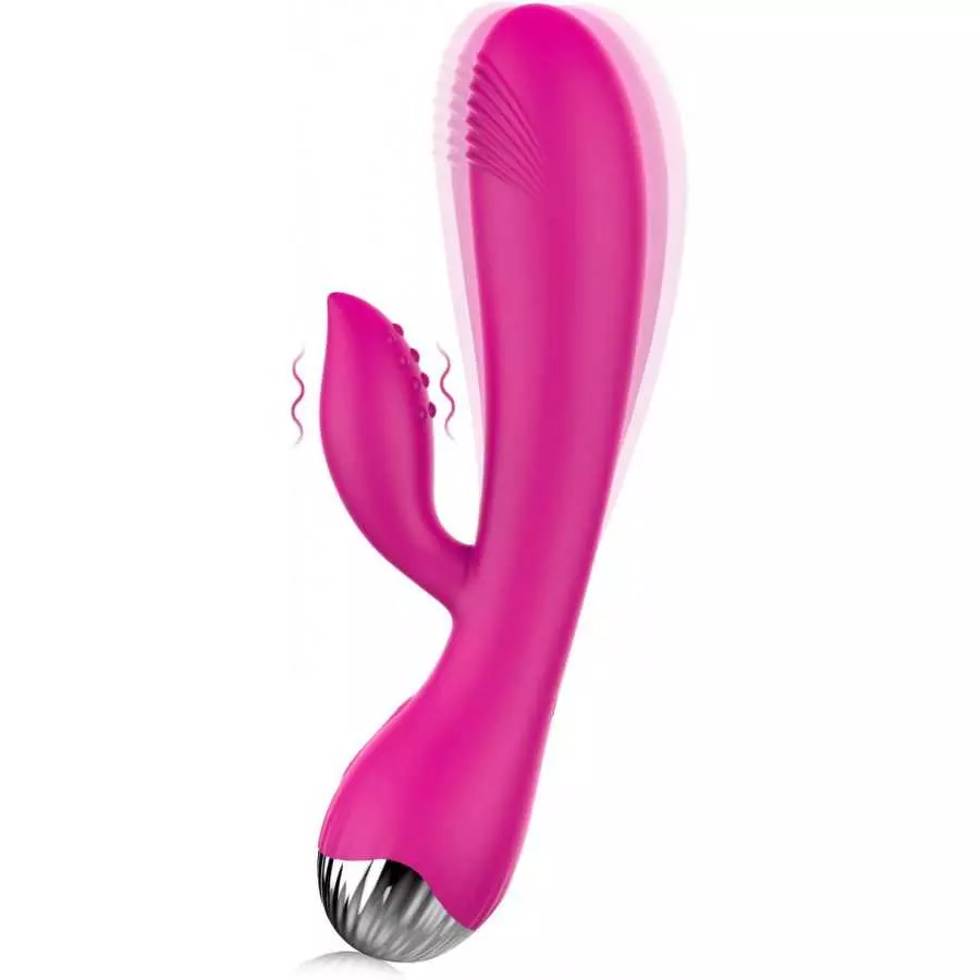 G-Spot Dildo Rabbit Vibrator with 10 Vibration Modes, Clitoris Stimulator Dual Motor Massager Vaginal Anal Motor, Soft Silicone G-Spot Dildo Rabbit Vibrator with 10 Vibration Modes, Clitoris Stimulator Dual Motor Massager Vaginal Anal Motor, Soft Silicone