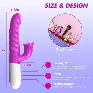 DELUPET G Spot Rabbit Vibrator for Women Bunny Ears Clitoris G-spot Stimulation,Waterproof Dildo with 7 Powerful Vibrations Rech DELUPET G Spot Rabbit Vibrator for Women Bunny Ears Clitoris G-spot Stimulation,Waterproof Dildo with 7 Powerful Vibrations Rech