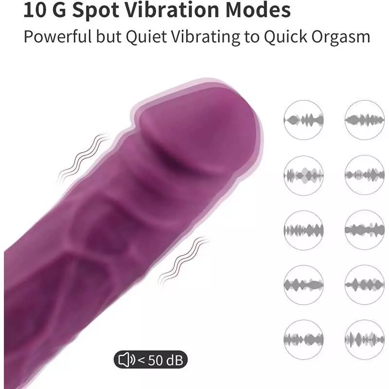 Eupher 8.5 Inch Rechargeable G Spot Dildo Vibrator,Realistic Dildo Vibrating Machine with 10 Vibrations,Quiet & Bendable Vaginal