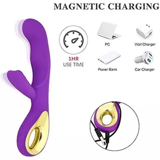 SXHMSAL Thrusting Rabbit Vibrator Massager Dildo- G Spot Vibrator with Independent Clitoral Stimulator, 10 Patterns, Waterproof SXHMSAL Thrusting Rabbit Vibrator Massager Dildo- G Spot Vibrator with Independent Clitoral Stimulator, 10 Patterns, Waterproof