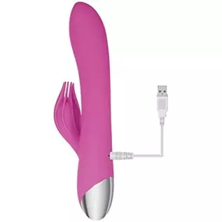 Adam & Eve - Eve's Clit Tickling Silicone Rechargeable Rabbit Vibrator - Pink