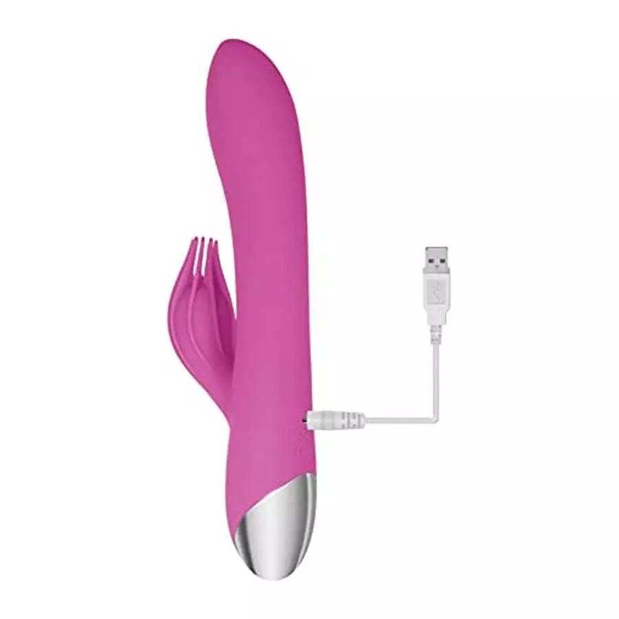 Adam & Eve - Eve's Clit Tickling Silicone Rechargeable Rabbit Vibrator - Pink