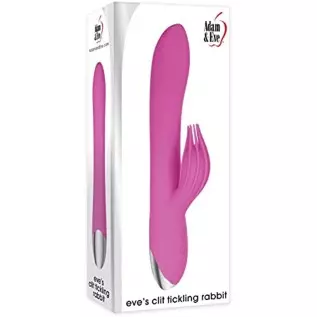 Adam & Eve - Eve's Clit Tickling Silicone Rechargeable Rabbit Vibrator - Pink