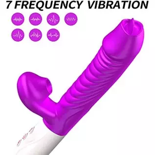 Thrusting Rabbit Vibrator for Women, G Spot Dildo Vibrator 7 Clitoris Stimulator Vibrator 3 in 1 Rechargeable Heating Anal Dildo Thrusting Rabbit Vibrator for Women, G Spot Dildo Vibrator 7 Clitoris Stimulator Vibrator 3 in 1 Rechargeable Heating Anal Dildo